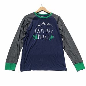 3/$25🍾🍾Holiday Fam Jams "Explore More" Graphic Pajama top